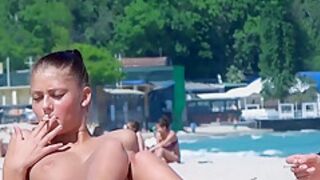 Young Fresh Nudist With Tiny Tits That Is Soaking Up The Sun