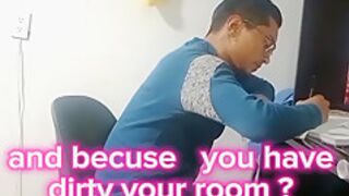 My Stepmom Helps Me With My Homework And With A Super Blowjob Big Tits Cum On The