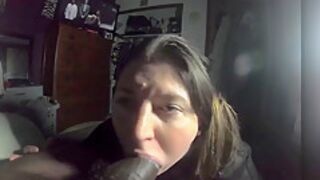 Bbw Milf Sucking A Thick Bbc