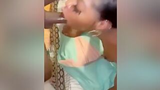 Black Bitch Face Fucked With Thick Bbc