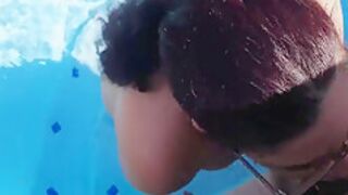 Sucking Bbc Big Black Cock By The Pool