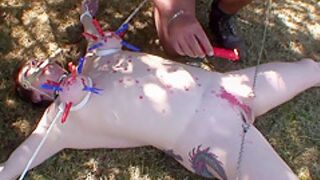 Hot Wax Orgasm & Squirting Outside Pt1