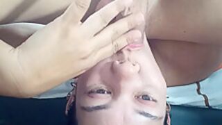 Sucking Balls Deepthroat Tied Testicles