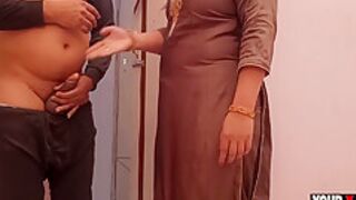 Punjabi Jatti Caught Bihari Masturbate In Her Bathroom And Punish Him