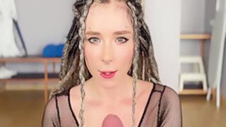 Beautiful Informal Girl With Dreadlocks And Piercings Deepthroats, Rough Fucks And Cum Swallows 13 Min