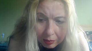 Hot Milf - Blonde In Fishnet Orgasms With Sex Toys