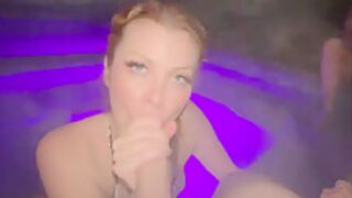 New Years Hot Tub Blowjob Video With Elly Clutch