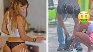 Sexy Brazilian Gold Digger Changes Her Attitude When She Se