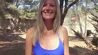 Hot Blonde Chick Fucks With A Bbc Outdoors