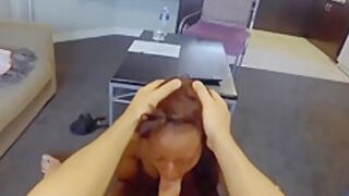 Ebony Babe Total Submission Face Fucking Huge White Cock