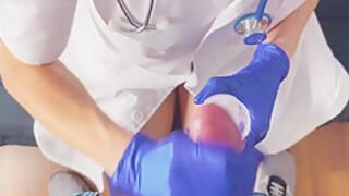 Sperm Bank In Pov Cfnm Handjob Only: Nurse With Surgical Gloves Is Helping A Hard To Cum Patient To Get A Sperm Sample For Analysis