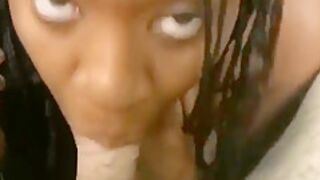 Eunique Gives A Blowjob And Swallow To A Friend Of Hers