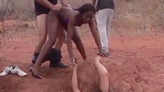 Cowboy Rough Fucking Black Ebony Girl While Bf Stuck In Ditc