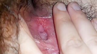 Close Up Hairy Pussy Masturbation