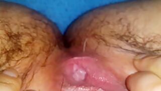 Close Up Hairy Pussy Masturbation