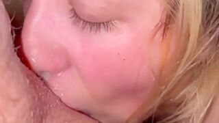 Petite Blonde Girl Likes To Get Face Destroyed