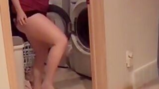 Cock Ninja In Step Brother Fucks Step Sister In The Laundry Room Classic - Winky Pussy