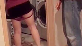 Cock Ninja In Step Brother Fucks Step Sister In The Laundry Room Classic - Winky Pussy