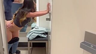 Risky Quickie With Asian Beauty In Target Dressing Room