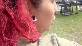 Amateur Mouth Cumshot Outdoor