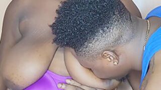 Huge Boobs - African Slut Gets Her Big Boobs Sucked And Fondled