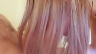 Blonde Slut Blowjob And Cum On Hair