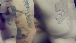 Tatted Milf Getting Face Fucked By Husband