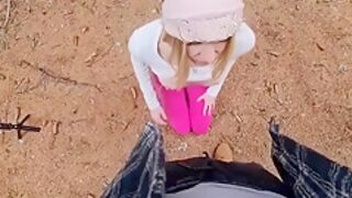 Ria Manilla - Petite Blonde Give A Blowjob On Public