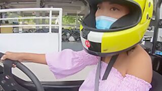 Cute Thai Amateur teen 18+ Girlfriend Go Karting And Recorded On Video After