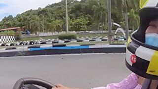 Cute Thai Amateur teen 18+ Girlfriend Go Karting And Recorded On Video After