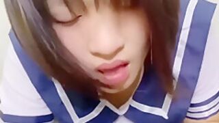 Japanese School Uniform And Her Pussy Is With Very Beautiful
