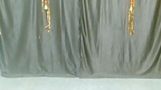 Indian Desi Bhabhi Teasing In Red Saree P-pihu In Webcam 10