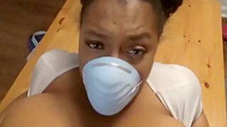 Thick Ebony Gets Cured Of Coronavirus Creampie Buxxomrose