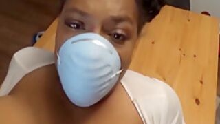 Thick Ebony Gets Cured Of Coronavirus Creampie Buxxomrose