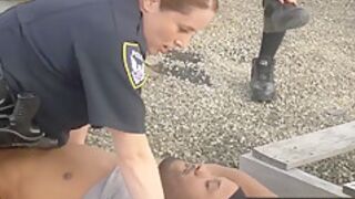 Cops Love Interracial Trio On The Roof