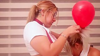 Inflado Con Globos Y Frotando Para Excitarte Como Nunca Antes Y With Gran Culo, Kylei Ellish And Ann Rides