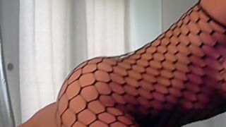 Thick Busty Milf In Fishnet Rides And With Hot Milf