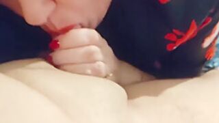 Blowjob Sloppy With Cum In Mouth Blow Close-up From Married Slut Mature