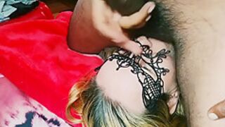 Blonde Sucking Hard Cock And Getting Reward As Cum