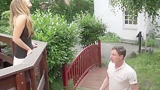 18yr Old Skinny German Teenie Cutie Get Shagged Outdoor By Stranger