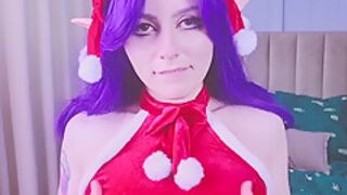 Elf Misato Katsuragi From Evangelion Loves To Masturbate On Christmas Eve And Cum Hard From Dp