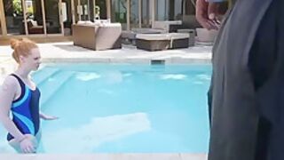 Pale Redhead Fucked By The Swimming Coach With Ruby Red