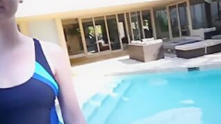 Pale Redhead Fucked By The Swimming Coach With Ruby Red