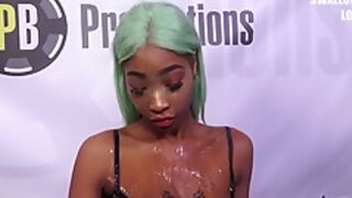 Ebony Kimmy Hot Bukkake Porn Video