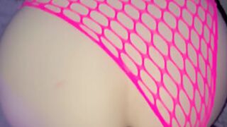 Neon Fishnet Hanjob And Fuck - Hot Milf