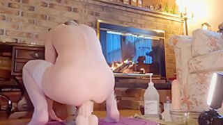 Longpussy Fireside Dildo Ride. Part Iii