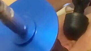 Making Myself Cum With My Thrusting Machine