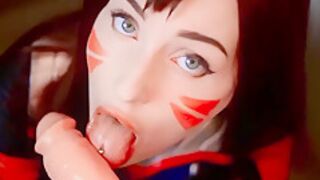 My Kinky Dope And D Va - Deepthroat Blowjob Cosplay Video