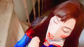 My Kinky Dope And D Va - Deepthroat Blowjob Cosplay Video