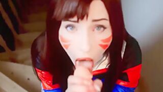 My Kinky Dope And D Va - Deepthroat Blowjob Cosplay Video